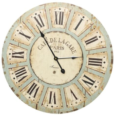 Wall Clock Multicolour 60 cm MDF vidaXL