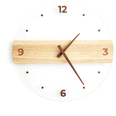 Wall Clock Silent Round Decorative Modern Acrylic Panel Hanging Clock for Living Room Bedroom Office