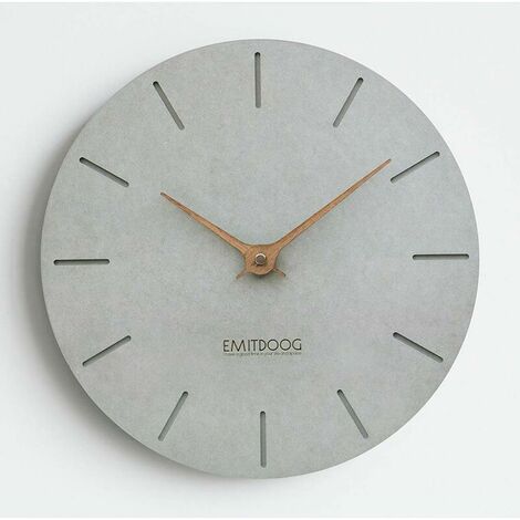 Wall clock without ticking clock without second hand Absolute calm and tranquility 12 "(29cm × 29cm), ideal living accessories (gray3)