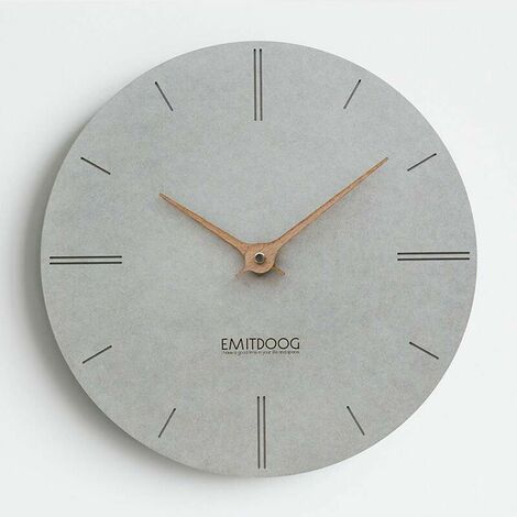 Wall clock without ticking clock without second hand Absolutely quiet silent 12 "(29cm × 29cm), ideal living accessories (12" (29CM x 29CM) gray CC)