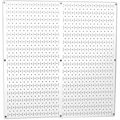 Wall Control 30-P-3232W Confezione di Pannelli forati in Metallo Bianco