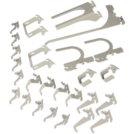 Wall Control kt-200-dlx B Slotted Storage panel Deluxe Hook assortimento, KT-200-DLX W