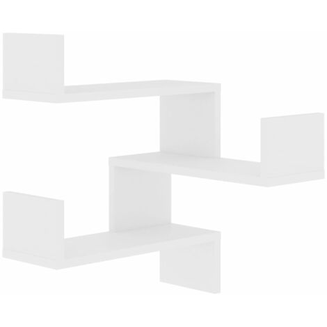 Wall Corner Shelf White 40x40x50 cm Engineered Wood vidaXL