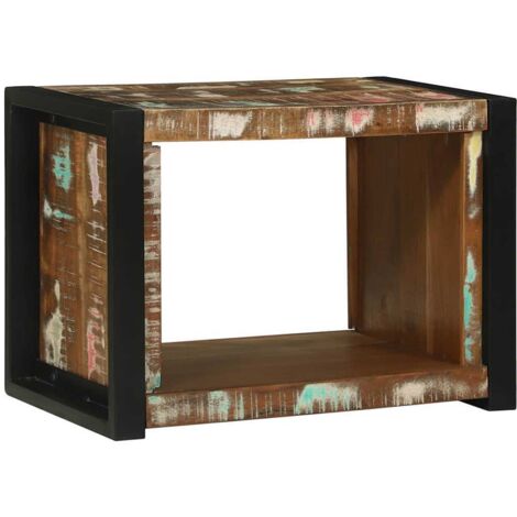 Wall Cube with Storage Brown 55 x 35 x 40 cm Solid Reclaim Wood vidaXL