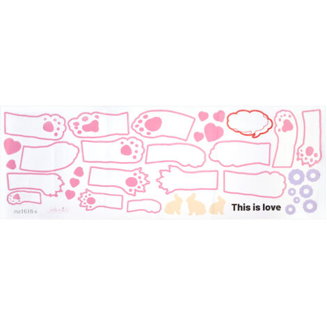 Wall Decal PVC Self‑Adhesive Animal Footprint Background Decorative Wall Sticker for Living Room Office