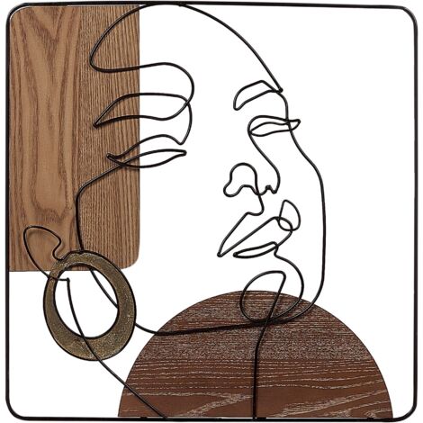 Wall Decor CALIFORNIUM Metal 50 cm Brown