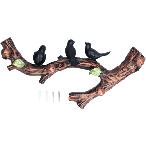 Wall Decoration Hooks Punch Free Innovative Art Waterproof Resin Bird Decoration Hook for Bedroom Living Room Kitchen38cm