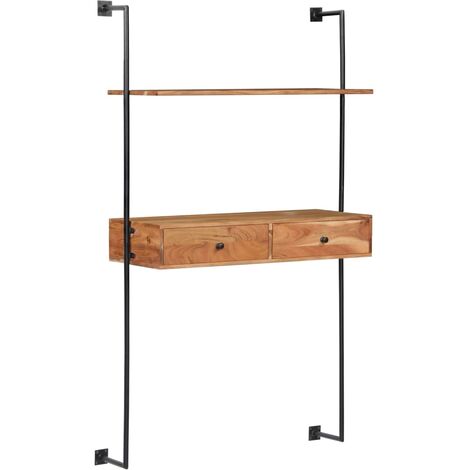 Wall Desk 90x40x170 cm Solid Acacia Wood