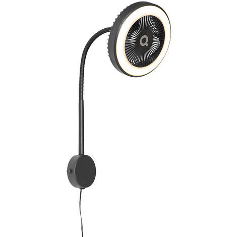 Wall Fan Black Incl. LED 2700K - Dores