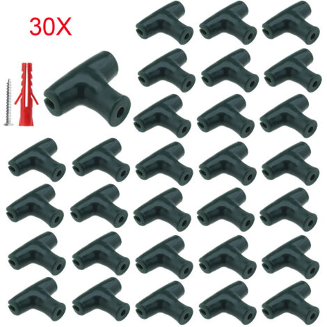 Wall Fence Clips - 30pcs Wall Fence Clips Fasteners Kit with Anchor Screws for Chicken Wire Frame