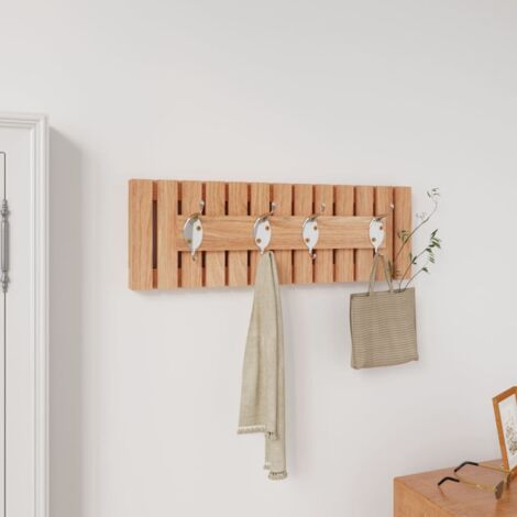 Wall Hanger 42x8.5x14 cm Solid Wood Walnut vidaXL