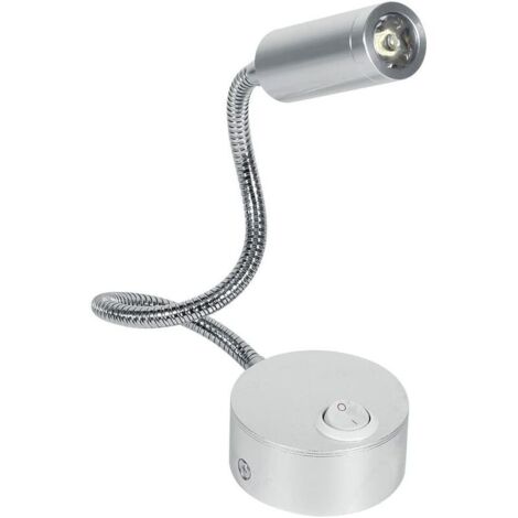 Wall Head Reading Light with Fit Collar (Frost Silver, 1W)
