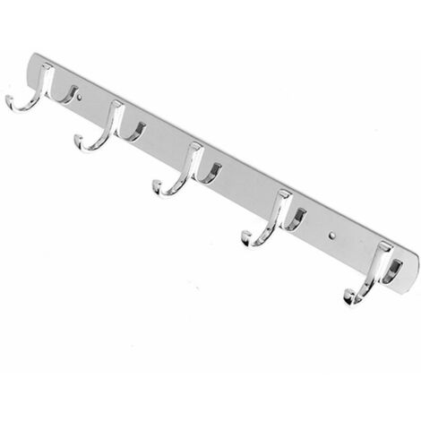 Wall Hook Towel Rack Coat Hanger Hat 5 Hook WASHING
