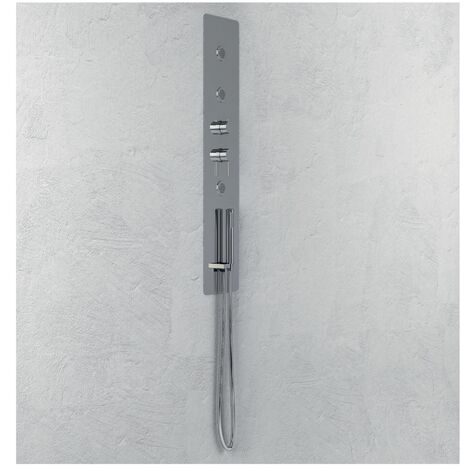 Wall kit a parete da incasso a muro acciaio inox cromato lucido deviatore doccetta doccia confezione 1