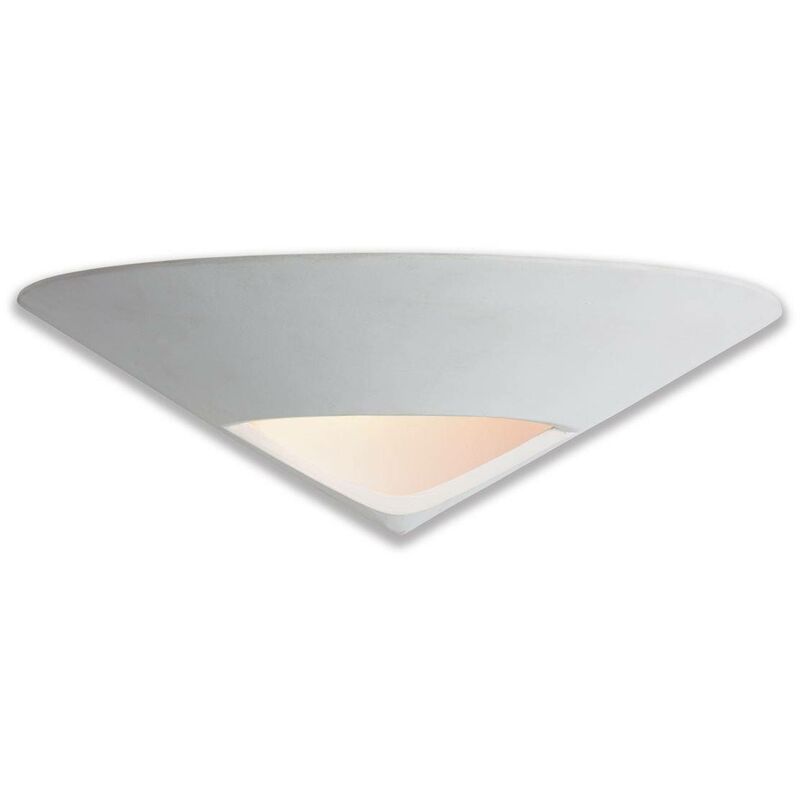 Firstlight Ceramic - 1 Light Indoor Wall Uplighter - 100w Unglazed, Acid Whote Glass, E27