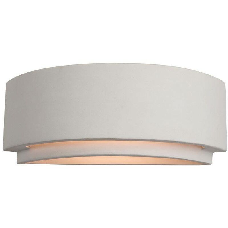 Firstlight Ceramic - 1 Light Indoor Plaster Wall Light - 100W Unglazed, E27