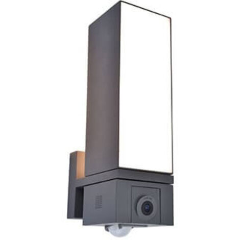 Wall lamp Cuba anthracite with camera - 5193812118