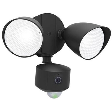 Wall lamp Draco black with camera - 7622220012