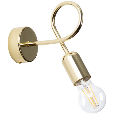 Wall lamp LOOP glossy gold
