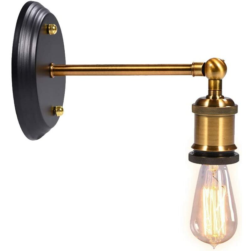 Briday - Wall lamp, wall lights, wall bathtubs, vintage industrial light lamp retro style E27 base (bulb not included)