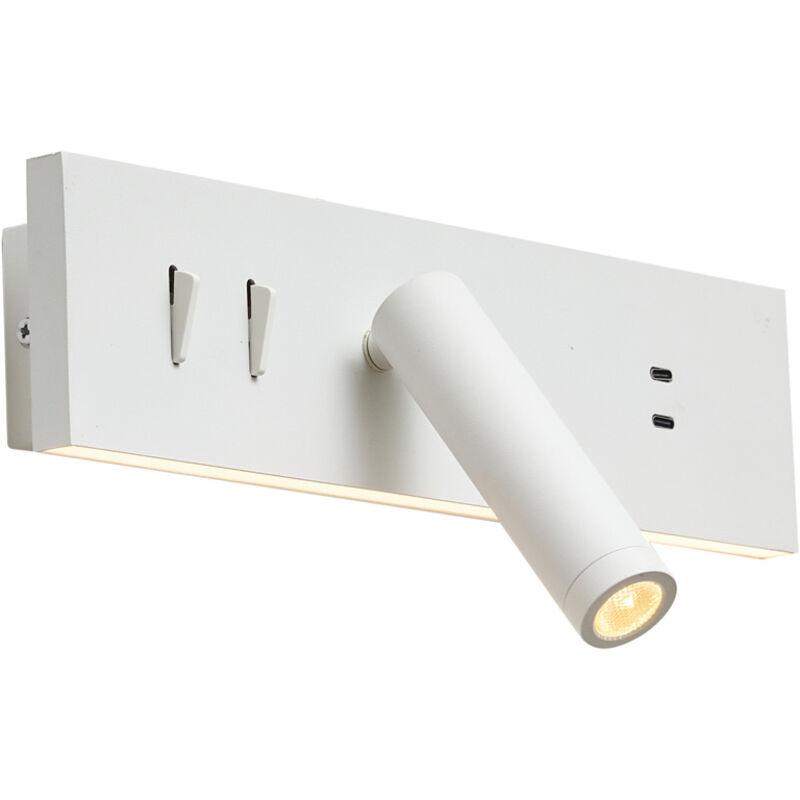 Image of Modern White Adjustable Wall Lamp with&hellip;