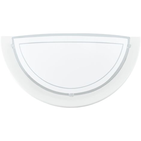 Wall Lamp White Metal Glass Modern E27 Living Room Hallway Bedroom