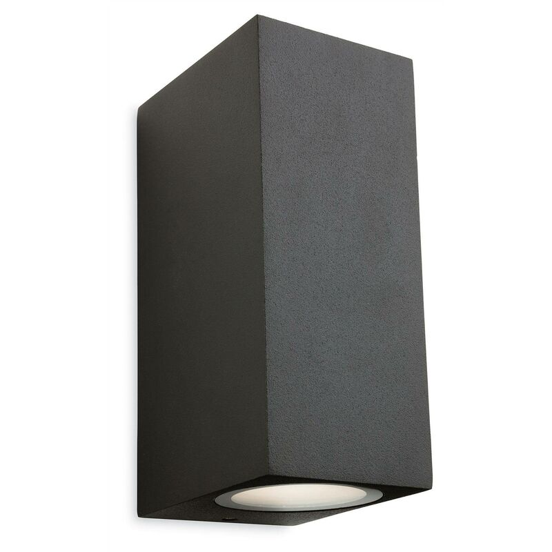 Capital - LED 2 Light Outdoor Up Down Wall Light Graphite IP54 - Firstlight