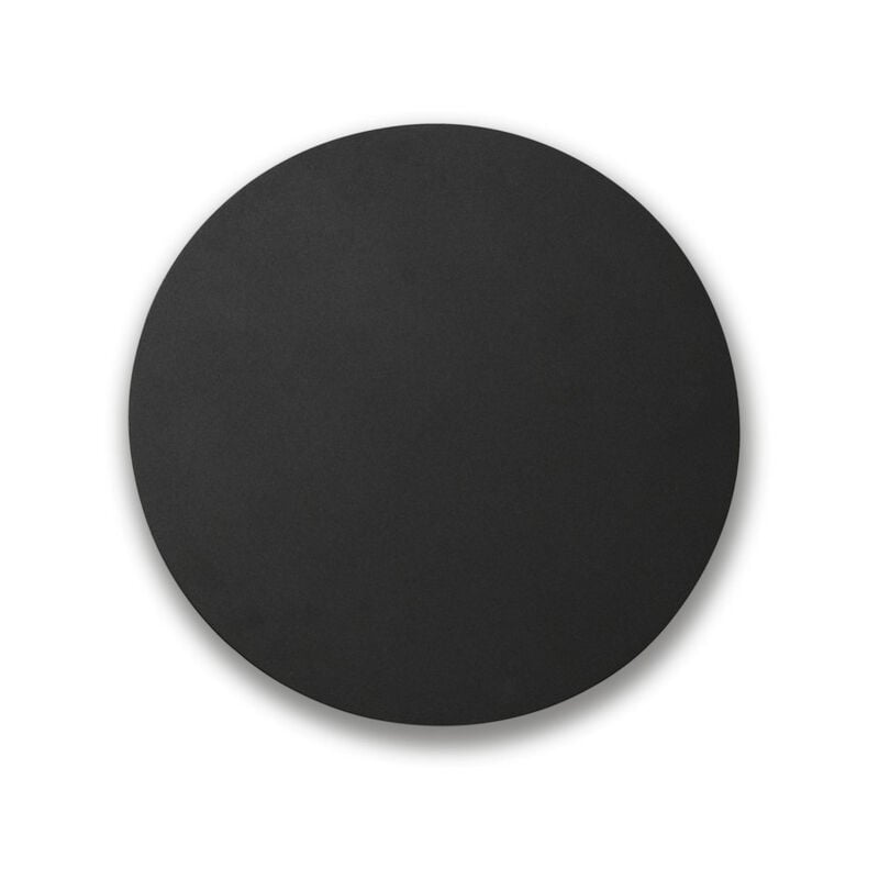 Faro Board Led Black Round Flush Wall Lamp 12W 2700K