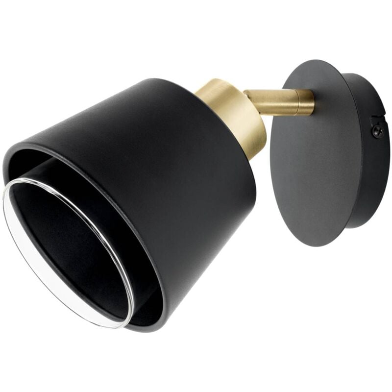 Lindby - Wall Light Cosoma dimmable (modern) in Black made of Metal for e.g. Living Room & Dining Room (1 light source, E27) from black, brass