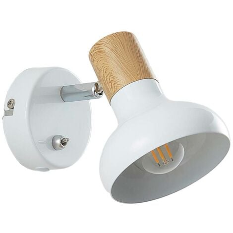 Wall Light Fridolin dimmable (modern) in White made of Metal for e.g. Kitchen (1 light source, E14) from Lindby