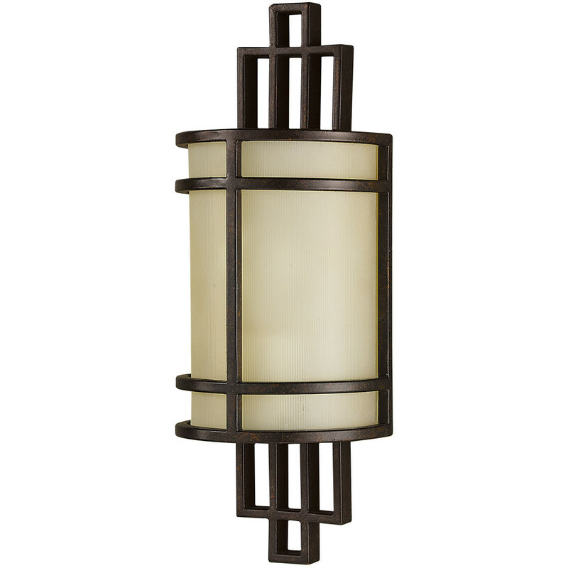 Fusion - 1 Light Indoor Wall Light Bronze, E27 - Elstead