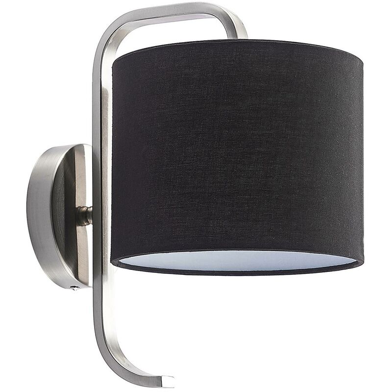 Lindby - Wall Light Jevanna dimmable (modern) in Silver made of Metal for e.g. Living Room & Dining Room (1 light source, E27) from satin nickel,