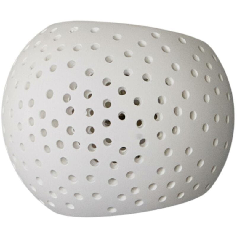 Wall Light Jiru dimmable (modern) in White made of Plaster/Clay for e.g. Hallway (1 light source, G9) from Lindby white