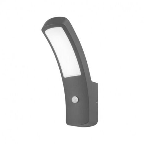 Wall Light Light 12W 550lm Detector Grey IP54 - Natural White 4000K