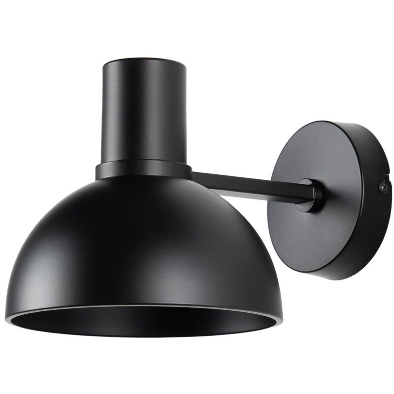 Lucande - Wall Light Mostrid dimmable (design) in Black made of Metal for e.g. Living Room & Dining Room (1 light source, E27) from matt black