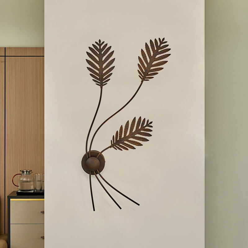 Lucande - Wall Light Nelian (design) in Brown made of Metal for e.g. Living Room & Dining Room (3 light sources, G9) from rust
