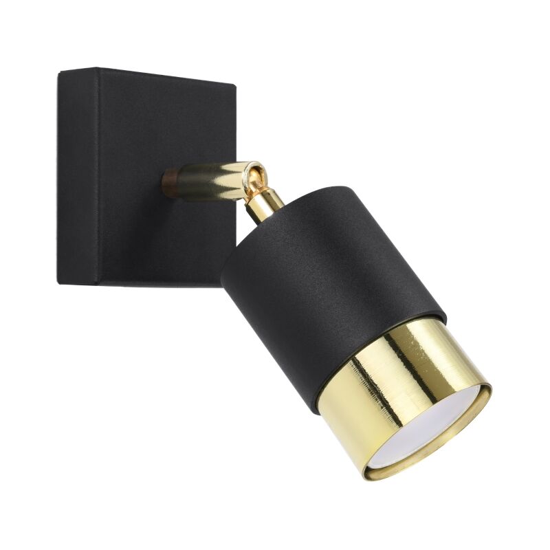 Black black/gold wall lamp