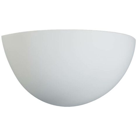 Wall Light "Pascali" dimmable (modern) in White made of Plaster/Clay  for e.g. Living Room & Dining Room (1 light source, E14) from Lindby