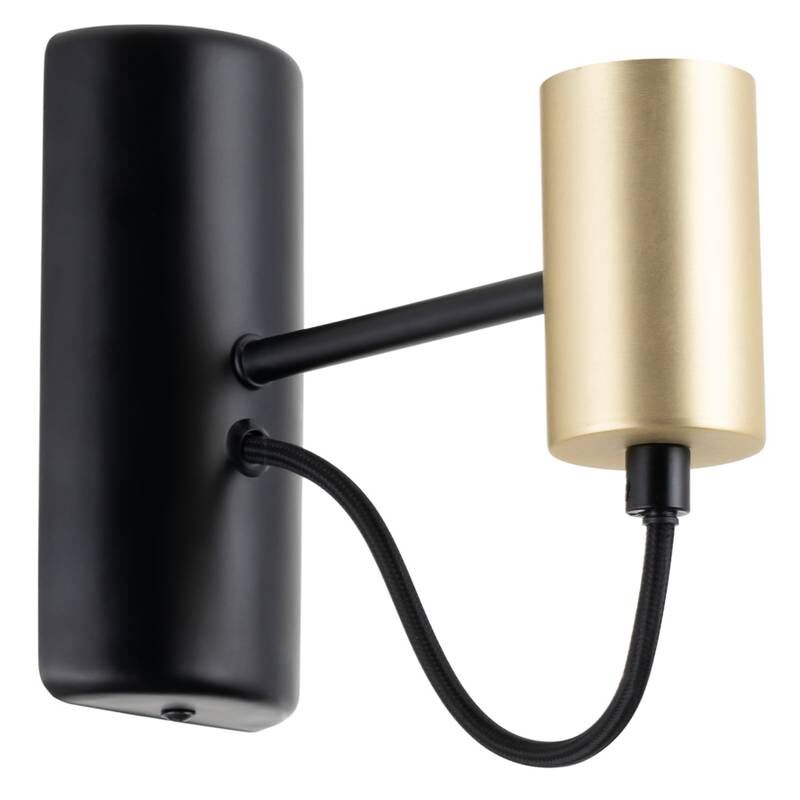 Wall Light Prospa dimmable (modern) in Black made of Metal for e.g. Living Room & Dining Room (1 light source, E27) from Lindby black, brass