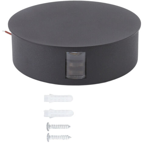 Wall Light Round Shape Aluminum Alloy 3 Beams Modern Wall Sconce Lamp for Dining Room AC85‑265V 9W Black