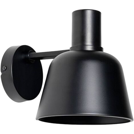 Wall Light Servan dimmable (design) in Black made of Metal for e.g. Living Room & Dining Room (1 light source, E27) from Lucande