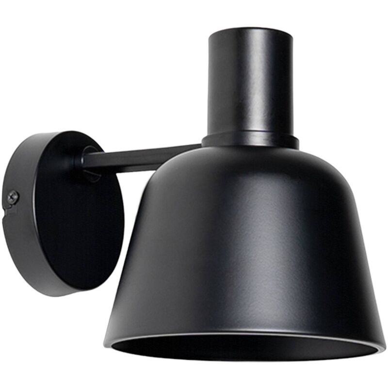 Lucande - Wall Light Servan dimmable (design) in Black made of Metal for e.g. Living Room & Dining Room (1 light source, E27) from matt black