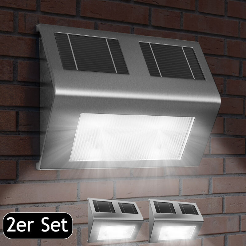 Image of 2x led Solar Wall Lamp Stainless&hellip;