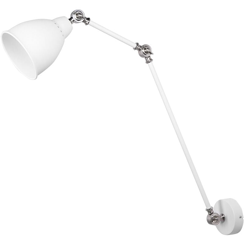 Beliani - Modern Swing Arm Wall Lamp Spot Light Reading White Tall Mississippi