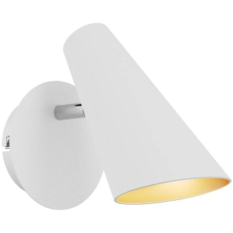 Wall Light Wibke dimmable (scandinavian) in White made of Metal for e.g. Living Room & Dining Room (1 light source, GU10) from Lucande