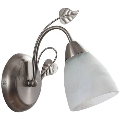 Wall Light Yannie dimmable in Silver made of Metal for e.g. Living Room & Dining Room (1 light source, E14) from Lindby