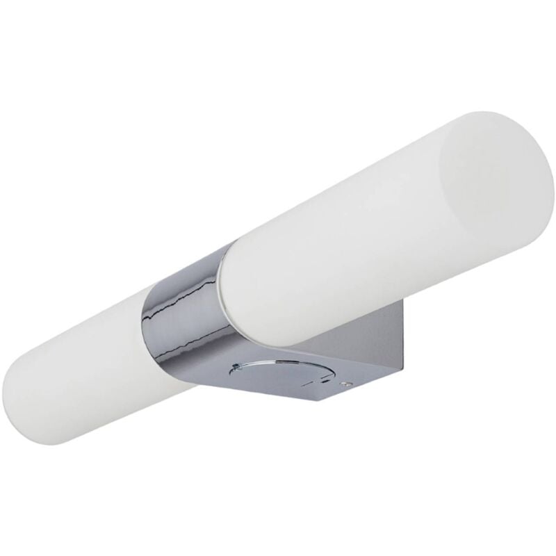Lindby - Wall Light Ziva dimmable (modern) in Silver made of Metal for e.g. Bathroom (2 light sources, E14) from satin white, chrome