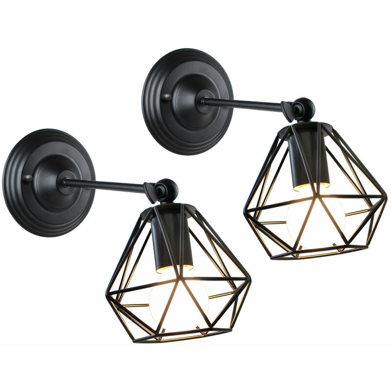 Image of Wall Lighting Fixture, Mini Diamond Metal&hellip;
