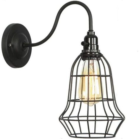 Wall Light,Retro Wall Lamp Vintage Industrial Metal Wall Sconces Iron Cage Wall Light,Rustic Wall Light E27 for Bedroom Headboard,Max60W