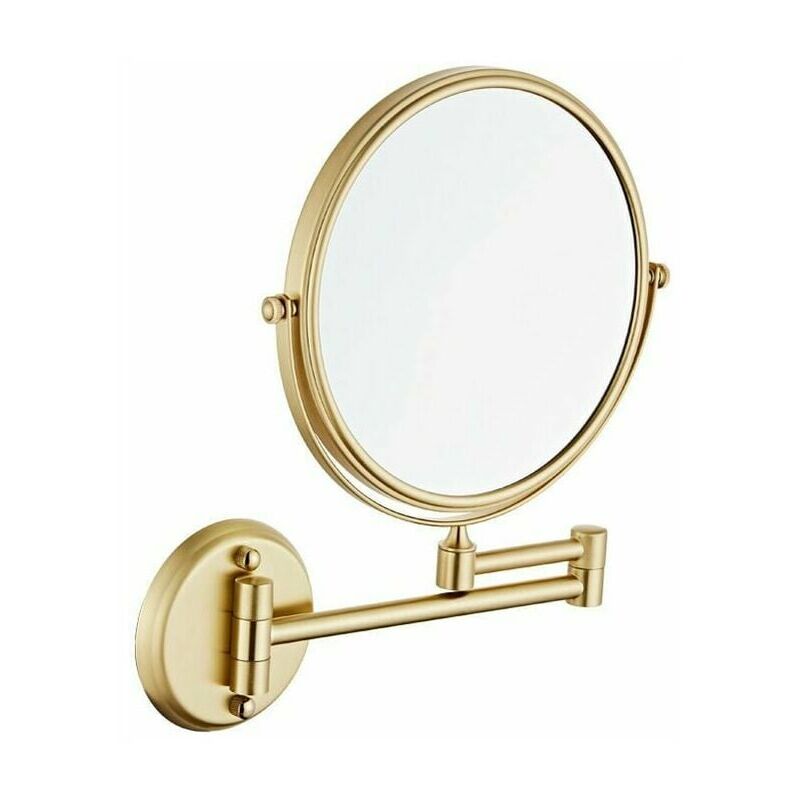 Boed - Wall Magnifying Mirror with Light 1x/10x, Shaving Mirror Wall Mounted,Extendable Wall Mounted Makeup Mirror,360 ° Rotatable Double Sided
